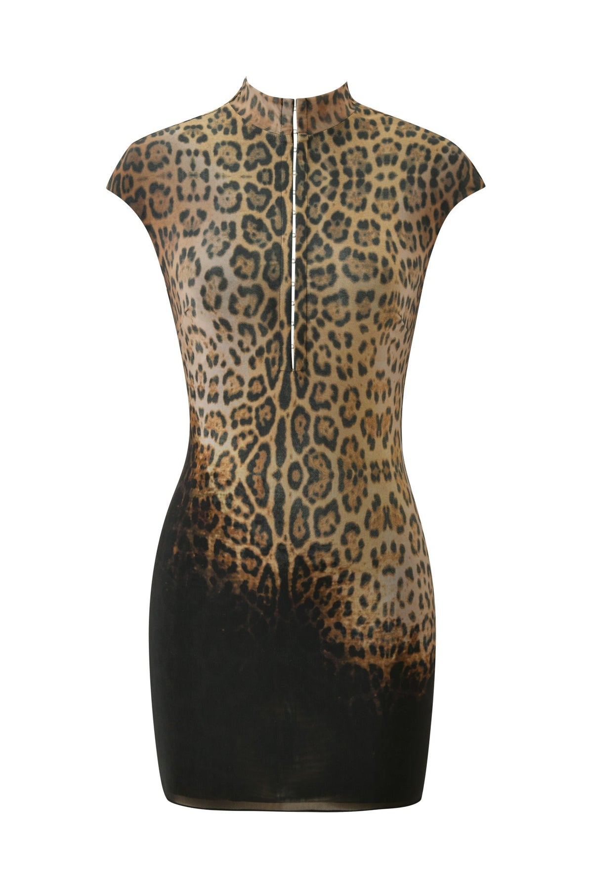 ZOYA MINI DRESS - BLACK LEOPARD