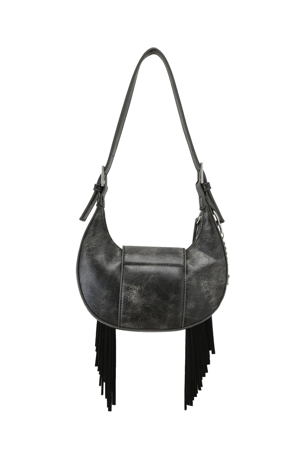 TIA BAG - BLACK FRINGE