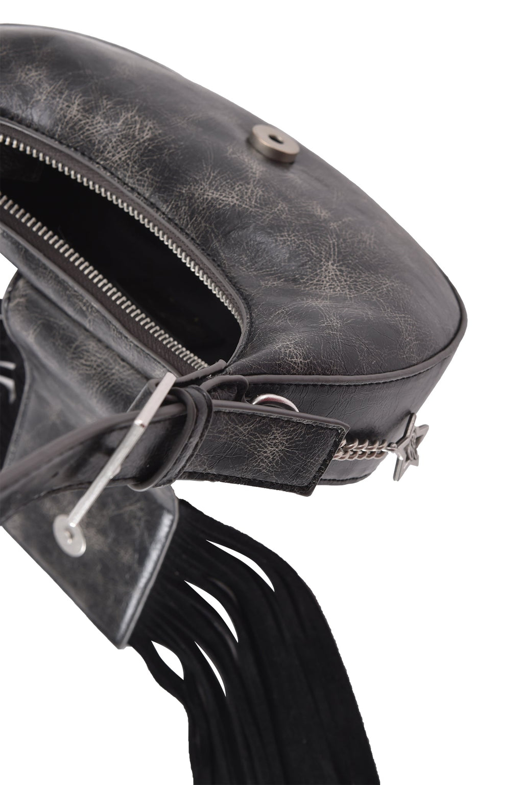 TIA BAG - BLACK FRINGE