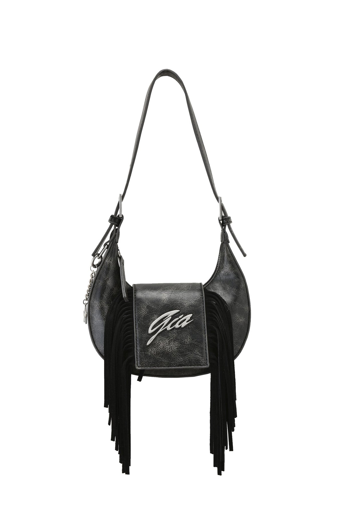 TIA BAG - BLACK FRINGE