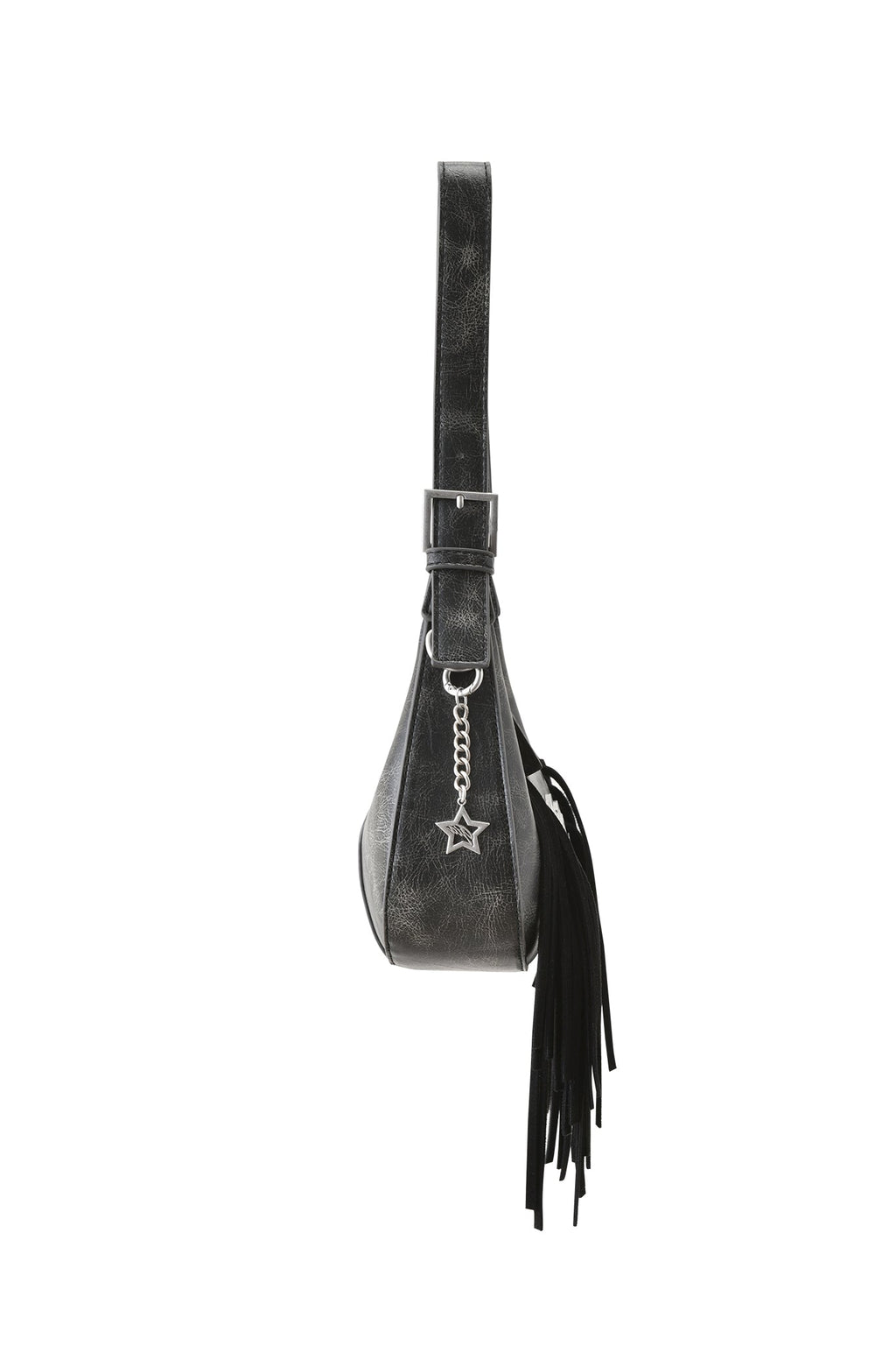TIA BAG - BLACK FRINGE