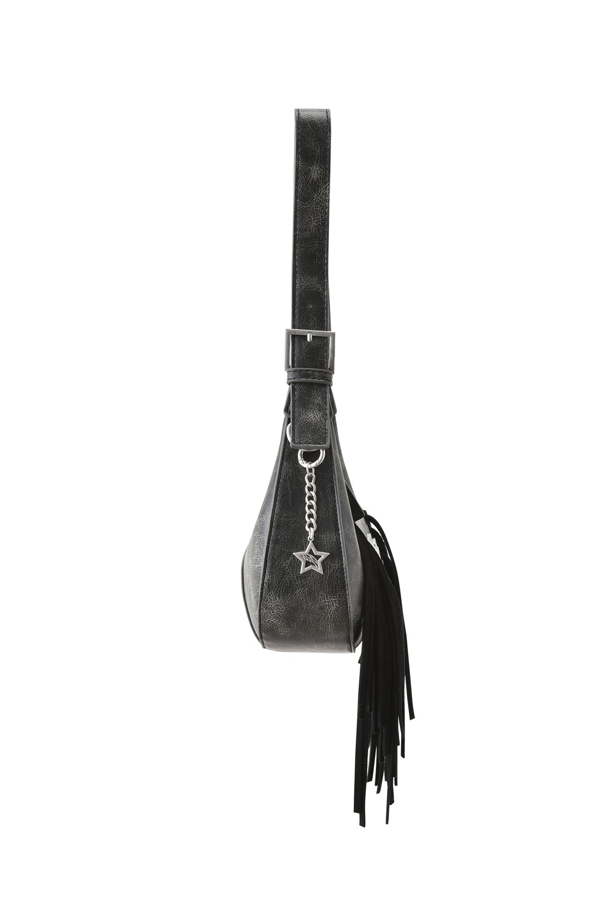 TIA BAG - BLACK FRINGE