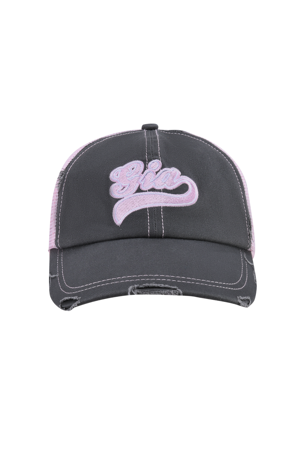 SHILOH HAT - GREY AND BABY PINK