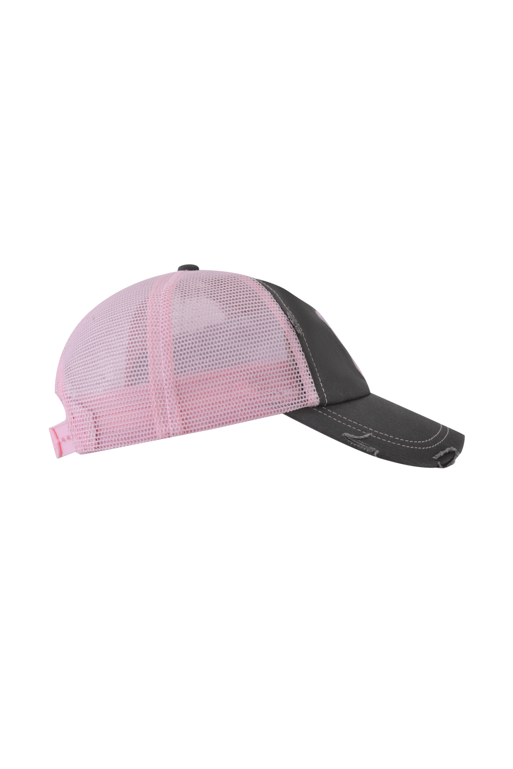 SHILOH HAT - GREY AND BABY PINK