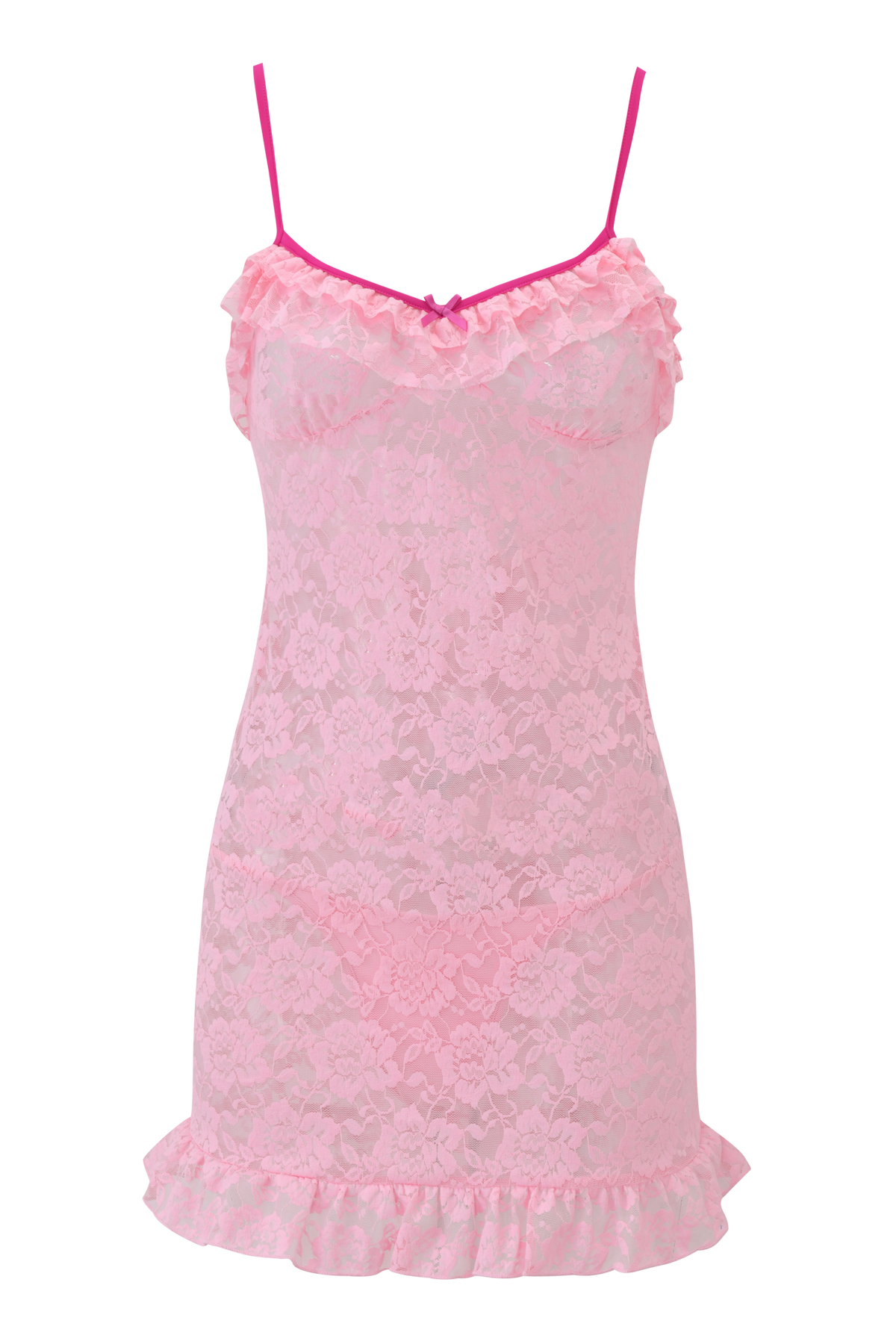 DOTTIE SLIP DRESS - PINK