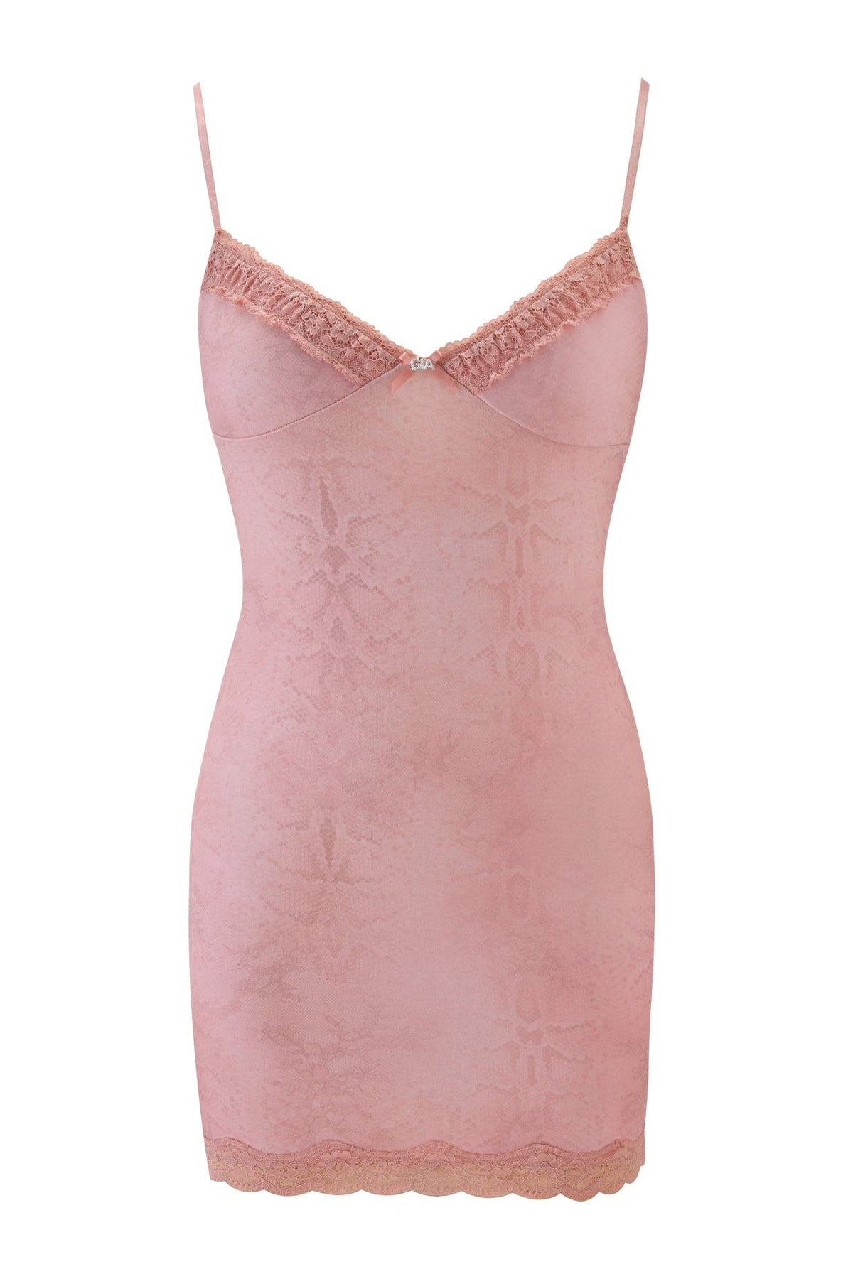 KISA SLIP DRESS - PEACH SERPENTINE