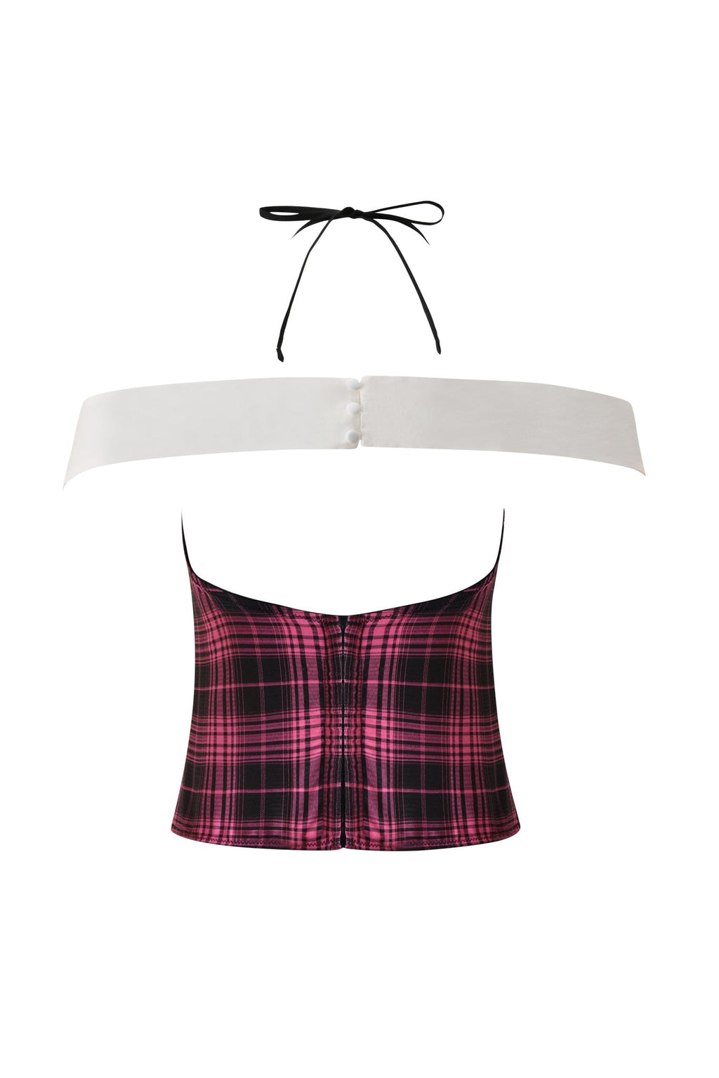 SOFI BUSTIER - PINK PLAID