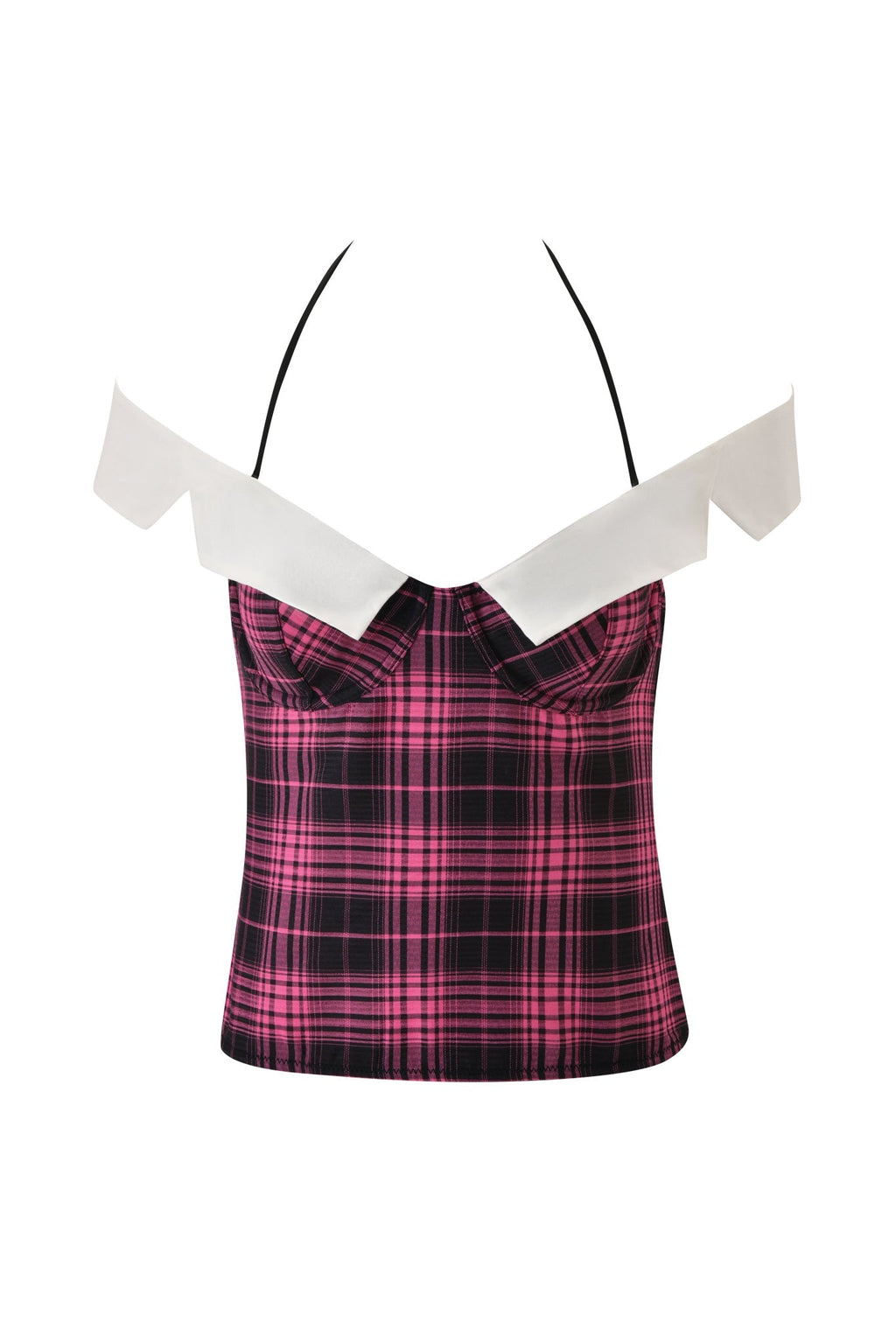 SOFI BUSTIER - PINK PLAID