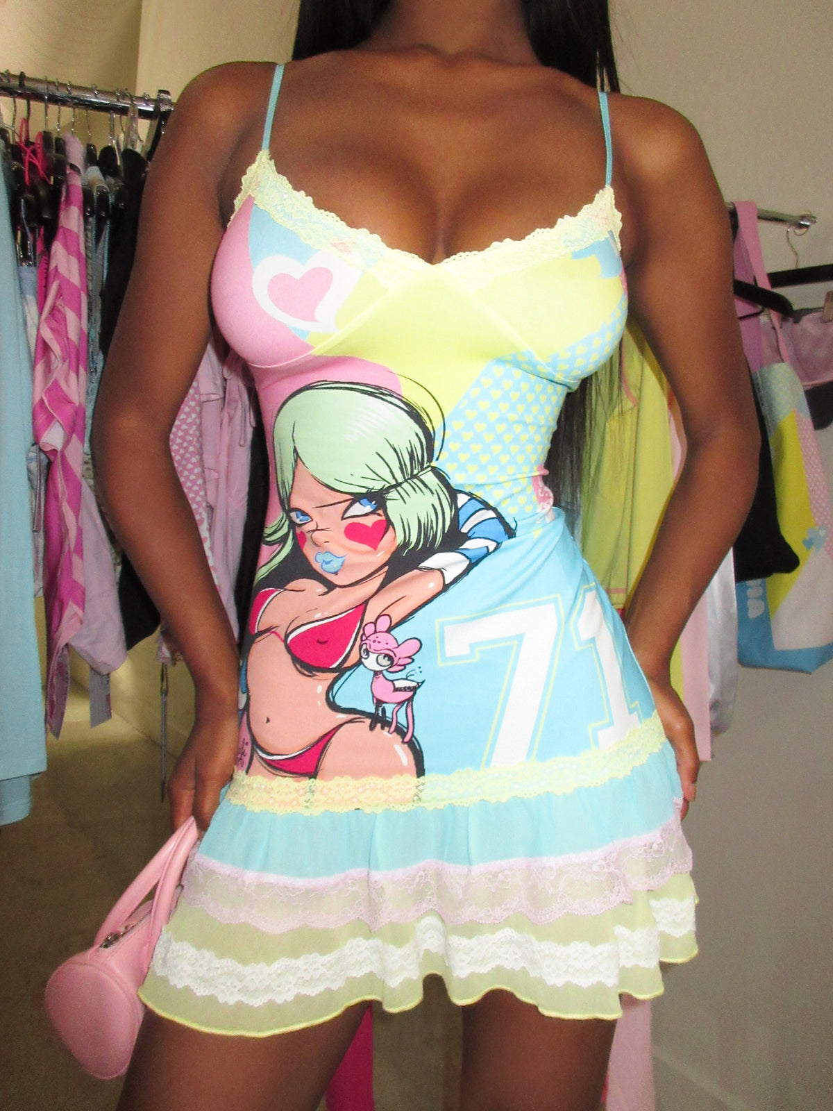 FAFI MINI DRESS - BLUE