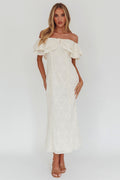 Beauty Within On-Off-Shoulder Maxi Dress Cream