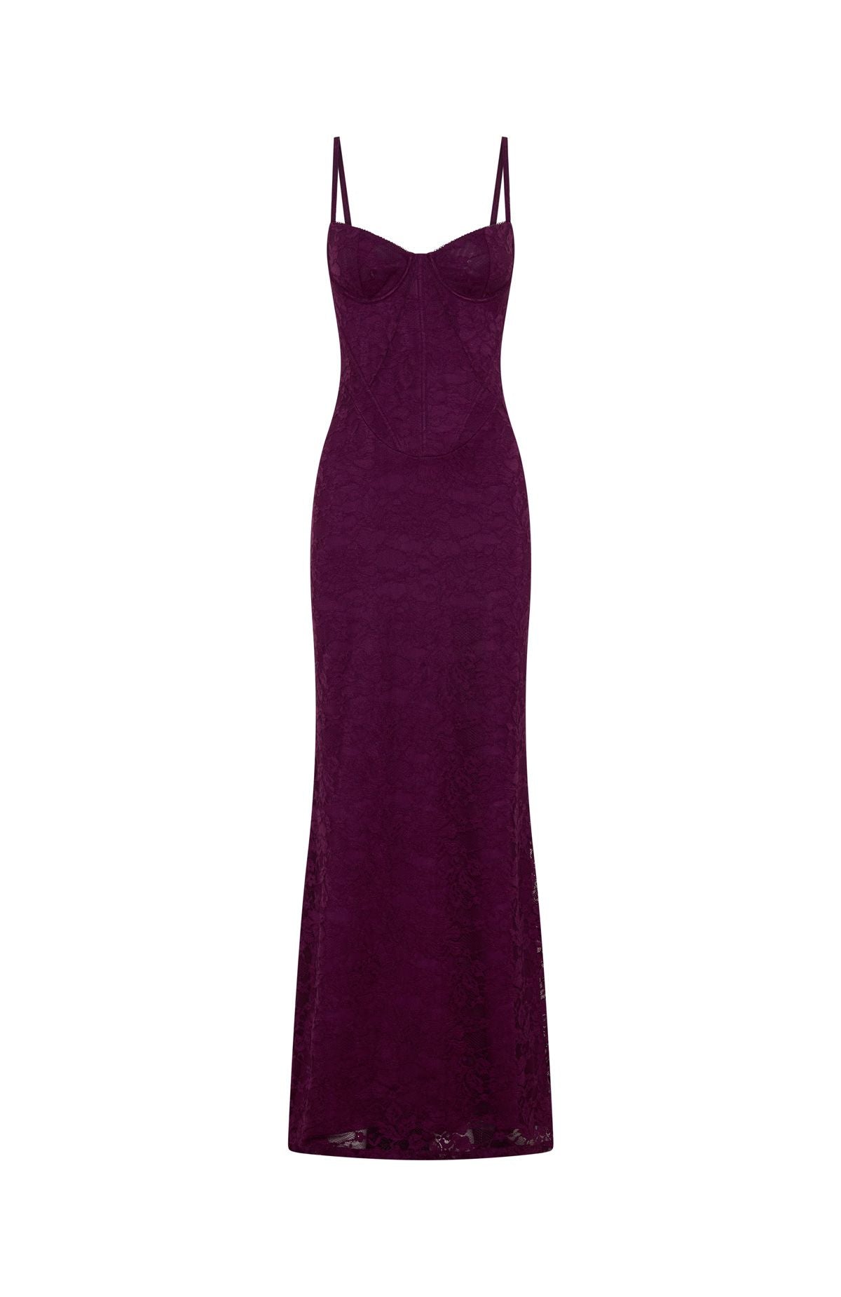 LADIESSTREETX Merlot Strapless Evening Maxi Dress