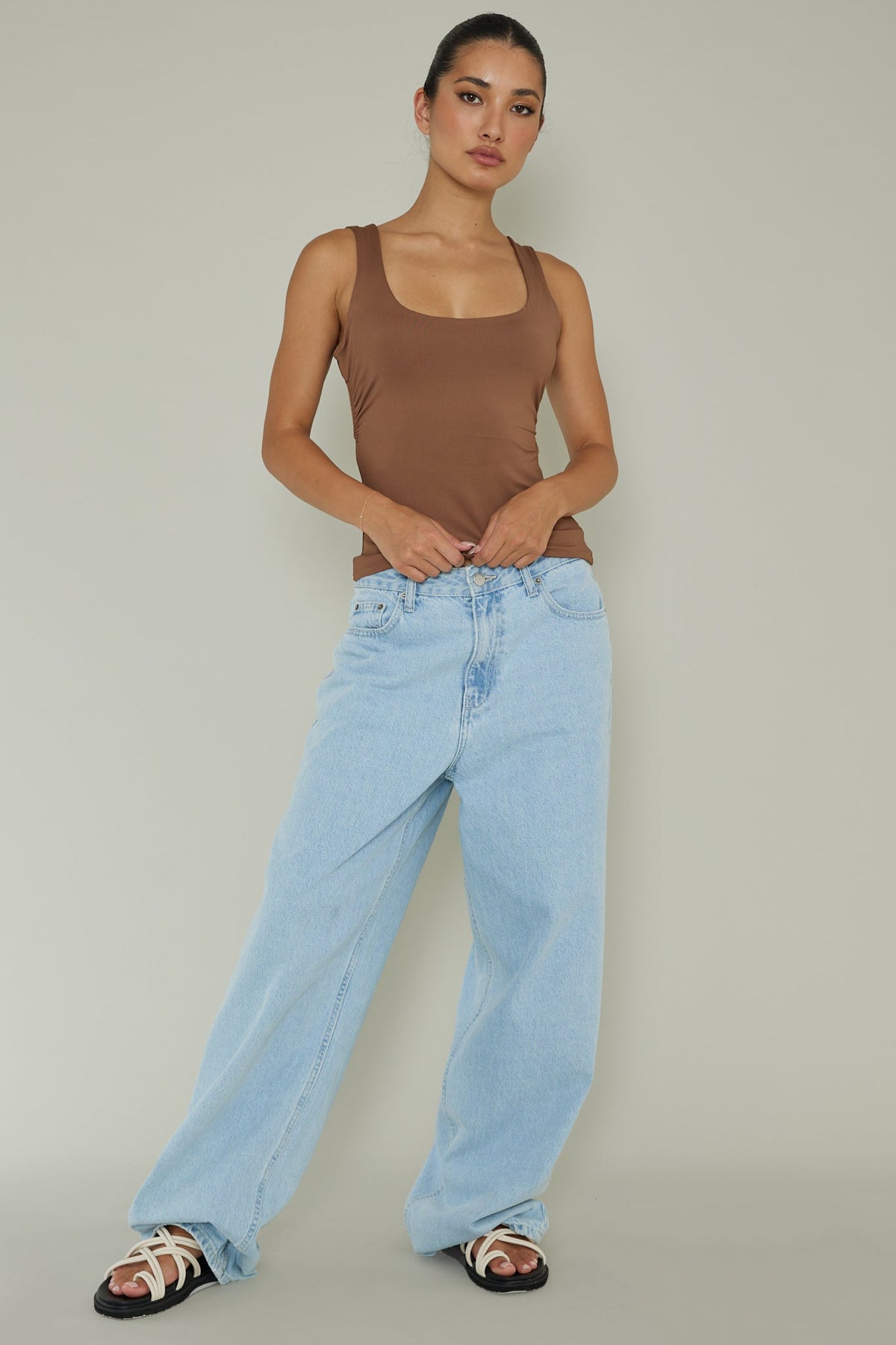 Tate Backless Top Chocolate