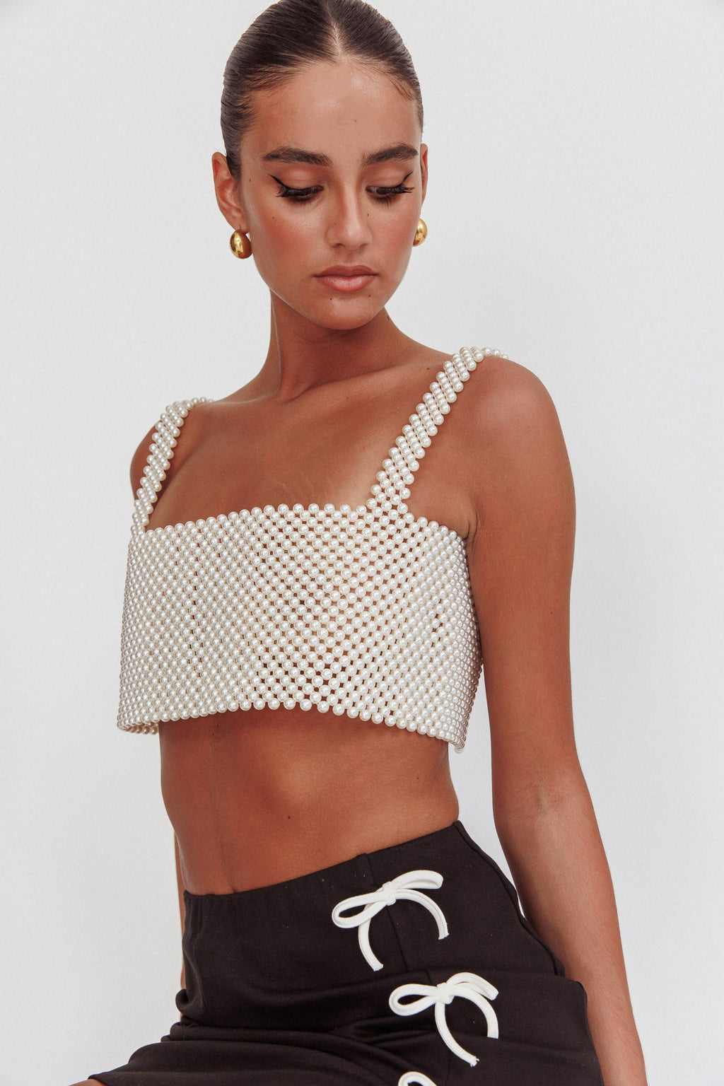 Kylah Crop Top Pearl