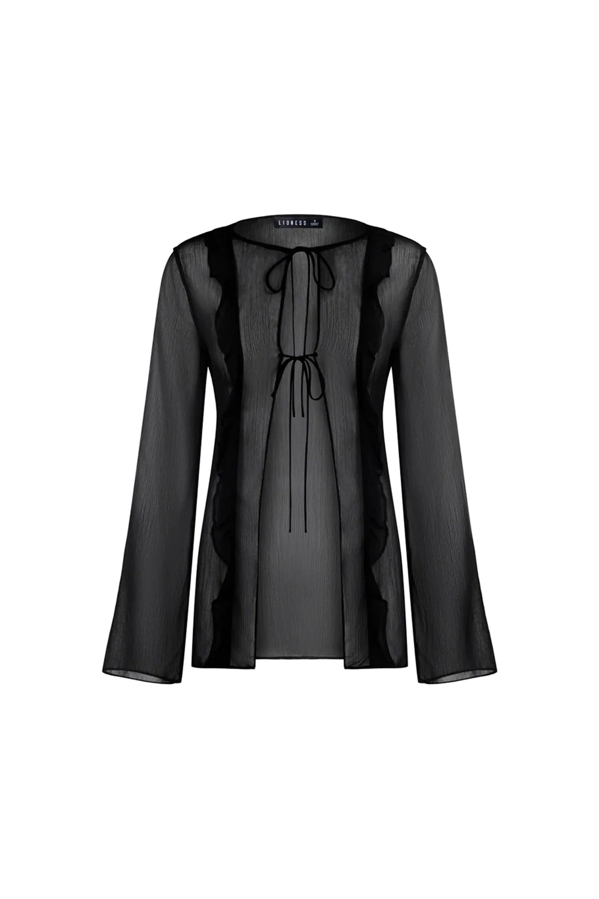 LIONESS Barely There Tie Top Onyx