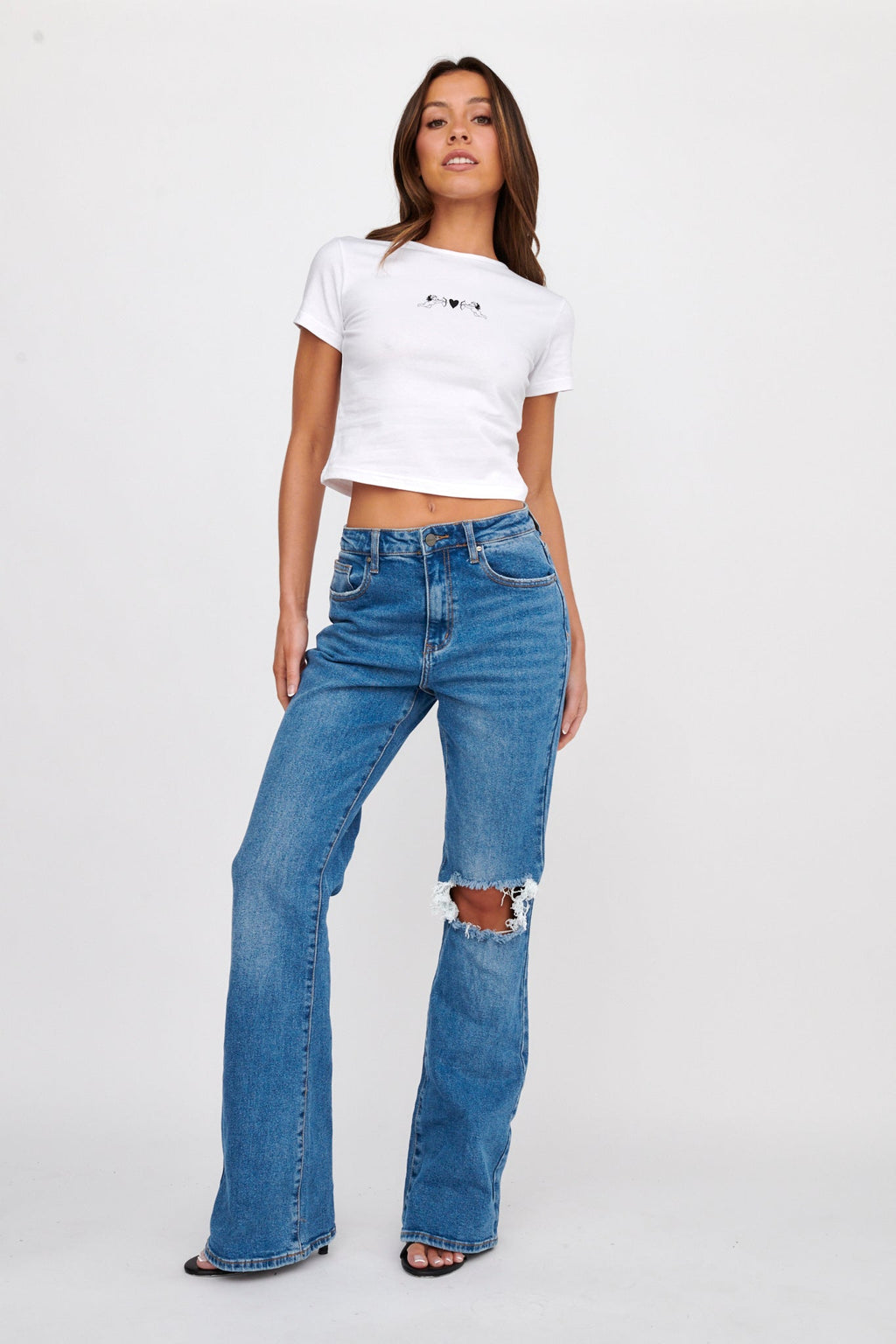 LIONESS Angels Baby Tee Porcelain