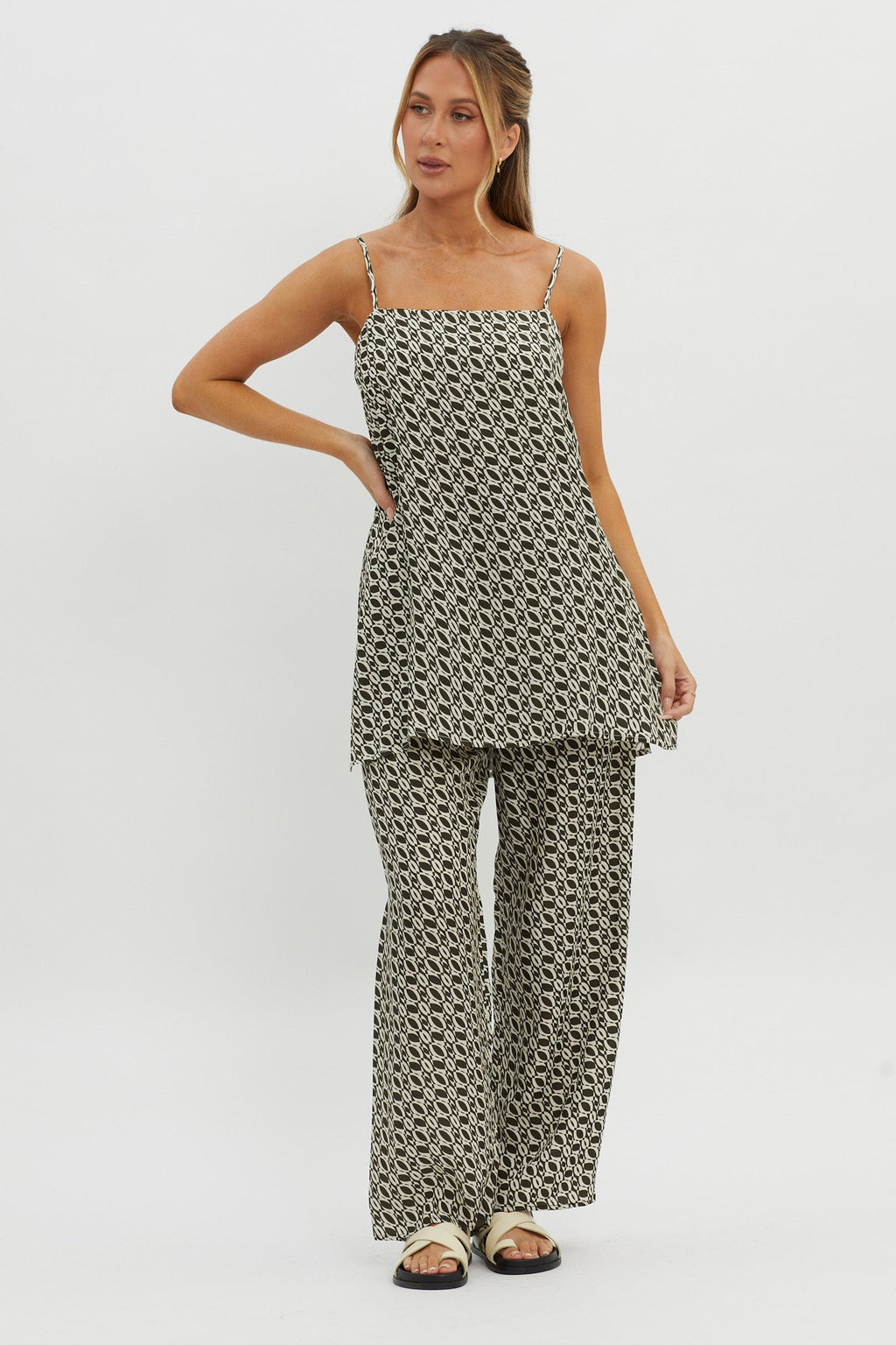 Avenue Longline Top Print Solna