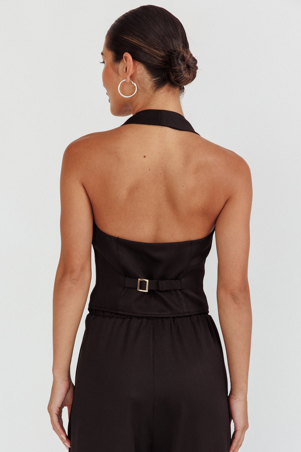Tammi Halter Vest Top Black
