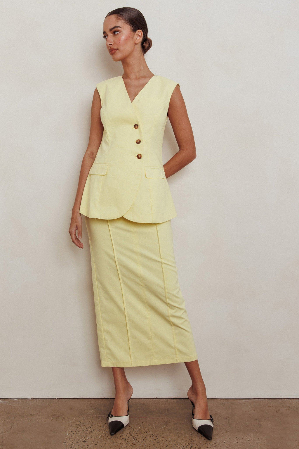 Sweet Treat Sleeveless Top Lemon