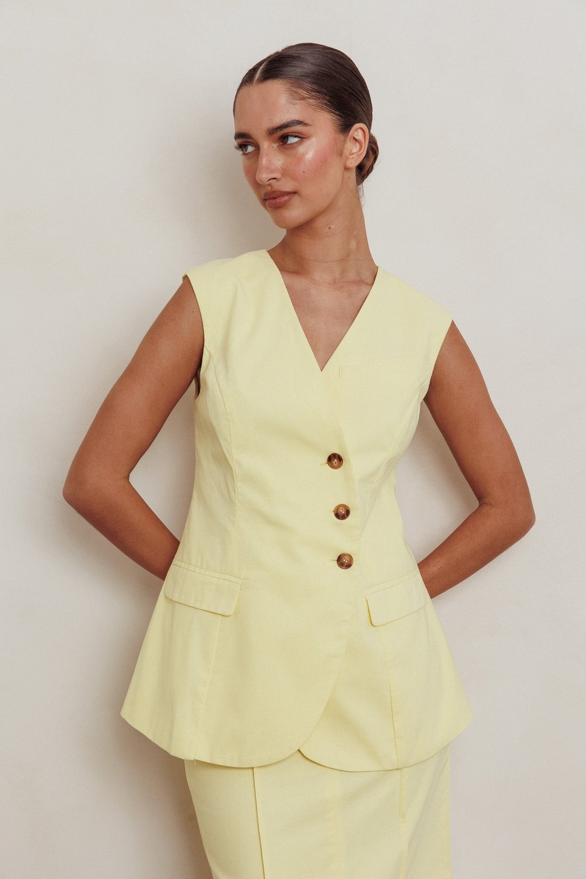 Sweet Treat Sleeveless Top Lemon