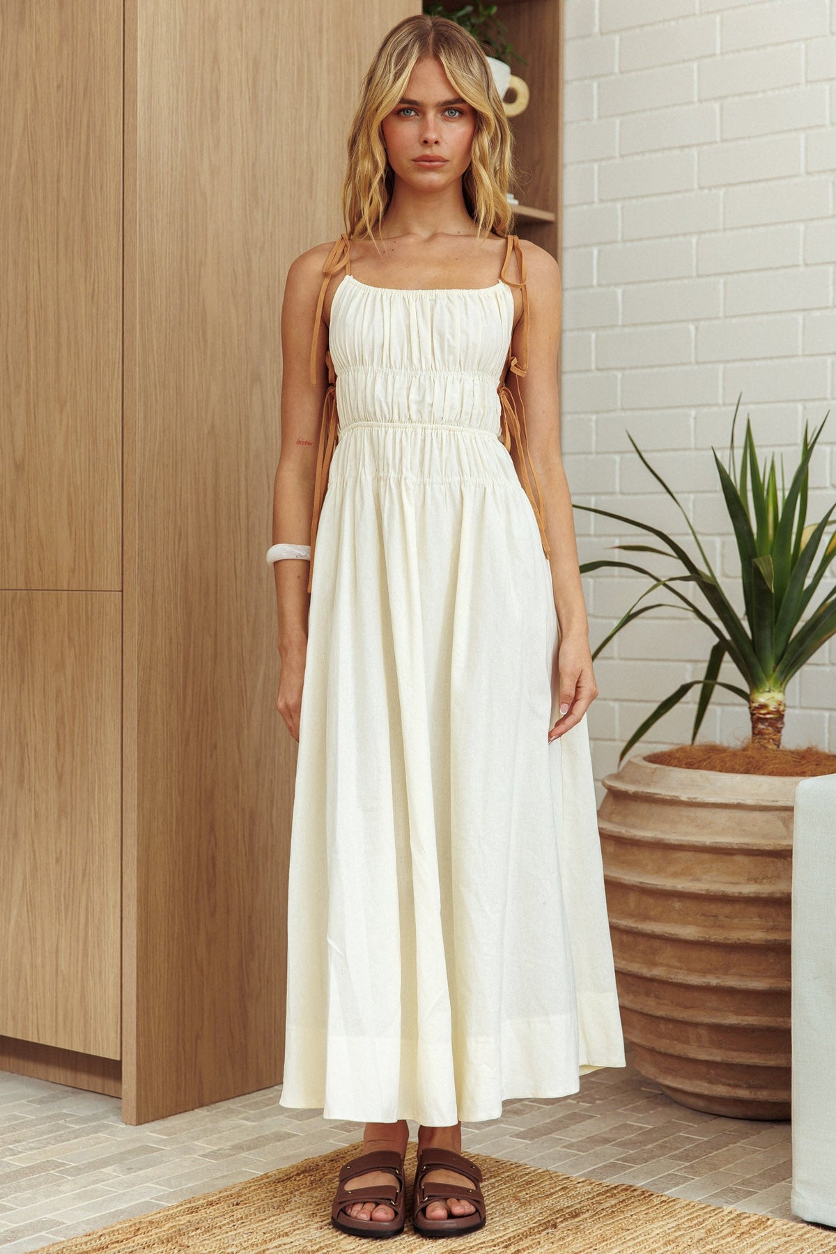 By The Way Side Tie Dress Oat