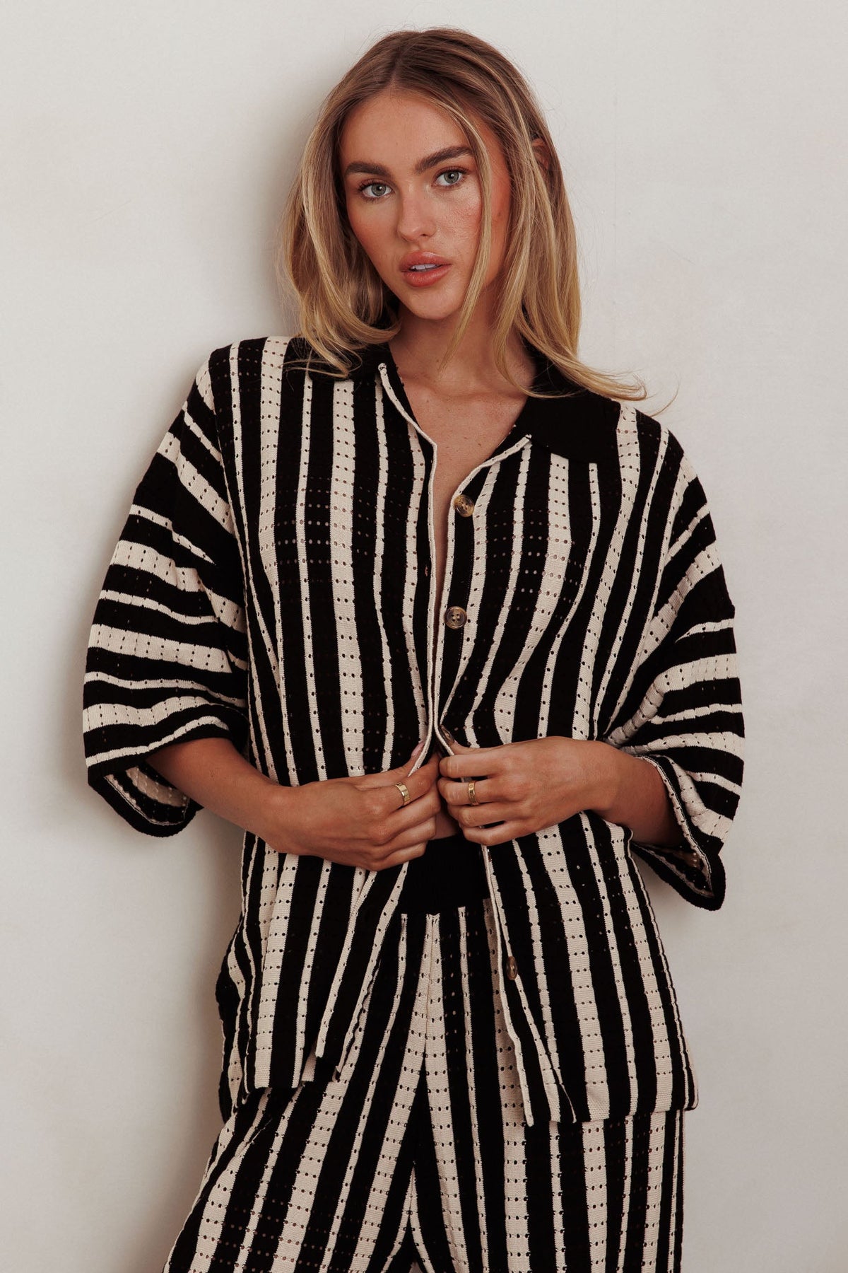 Influence Knit Relaxed Shirt Black