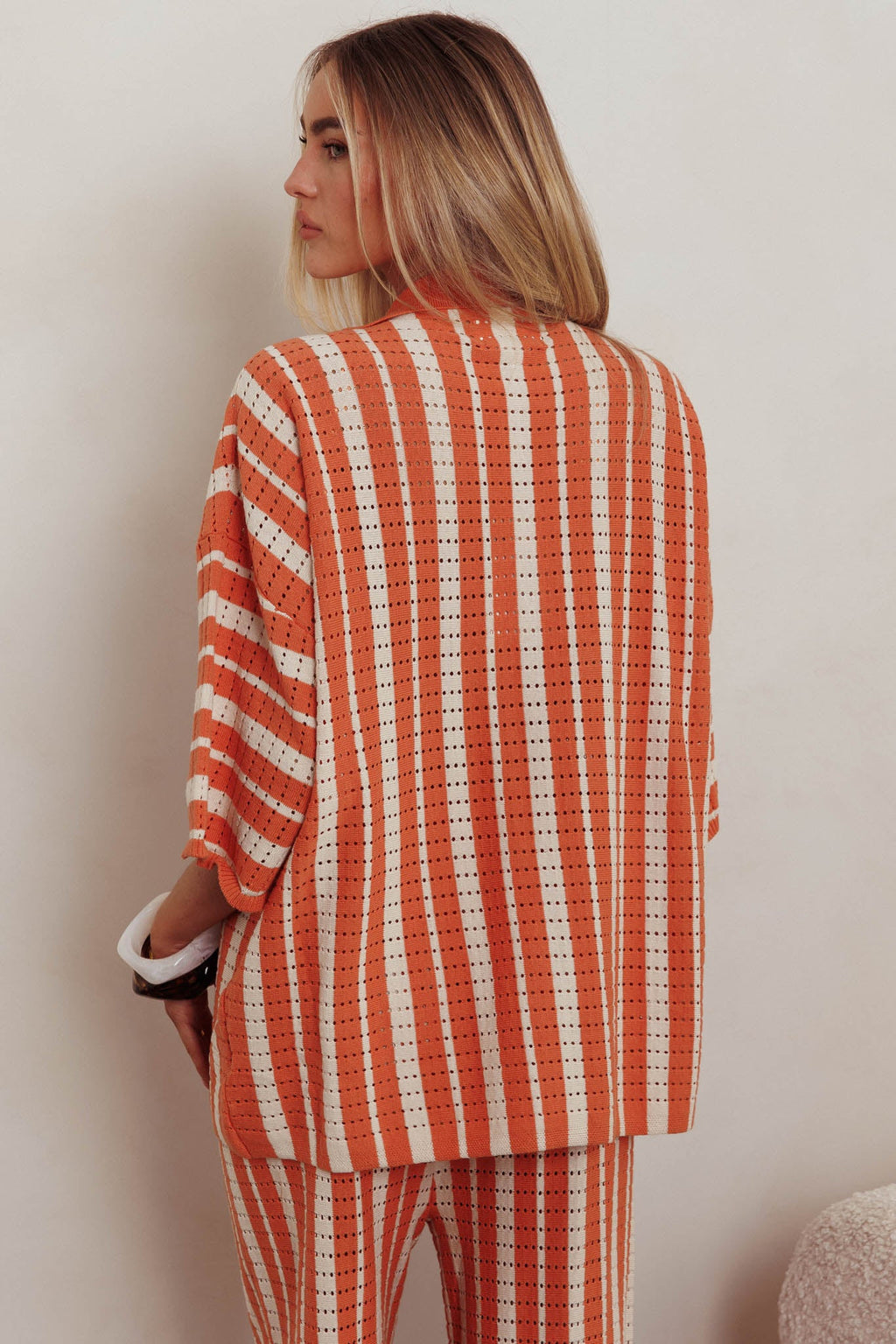 Influence Knit Relaxed Shirt Orange