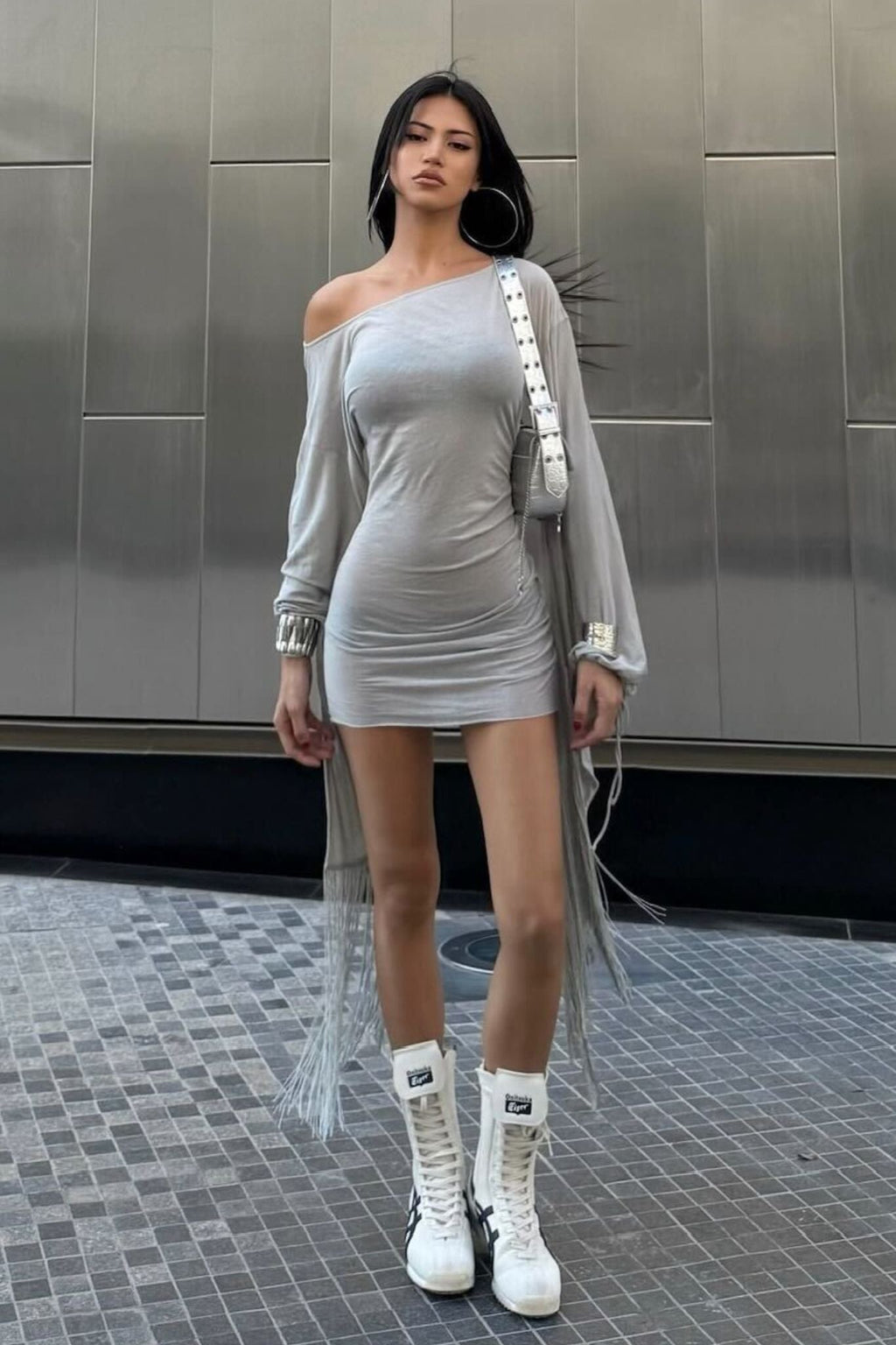 LUMA MINI DRESS - GREY