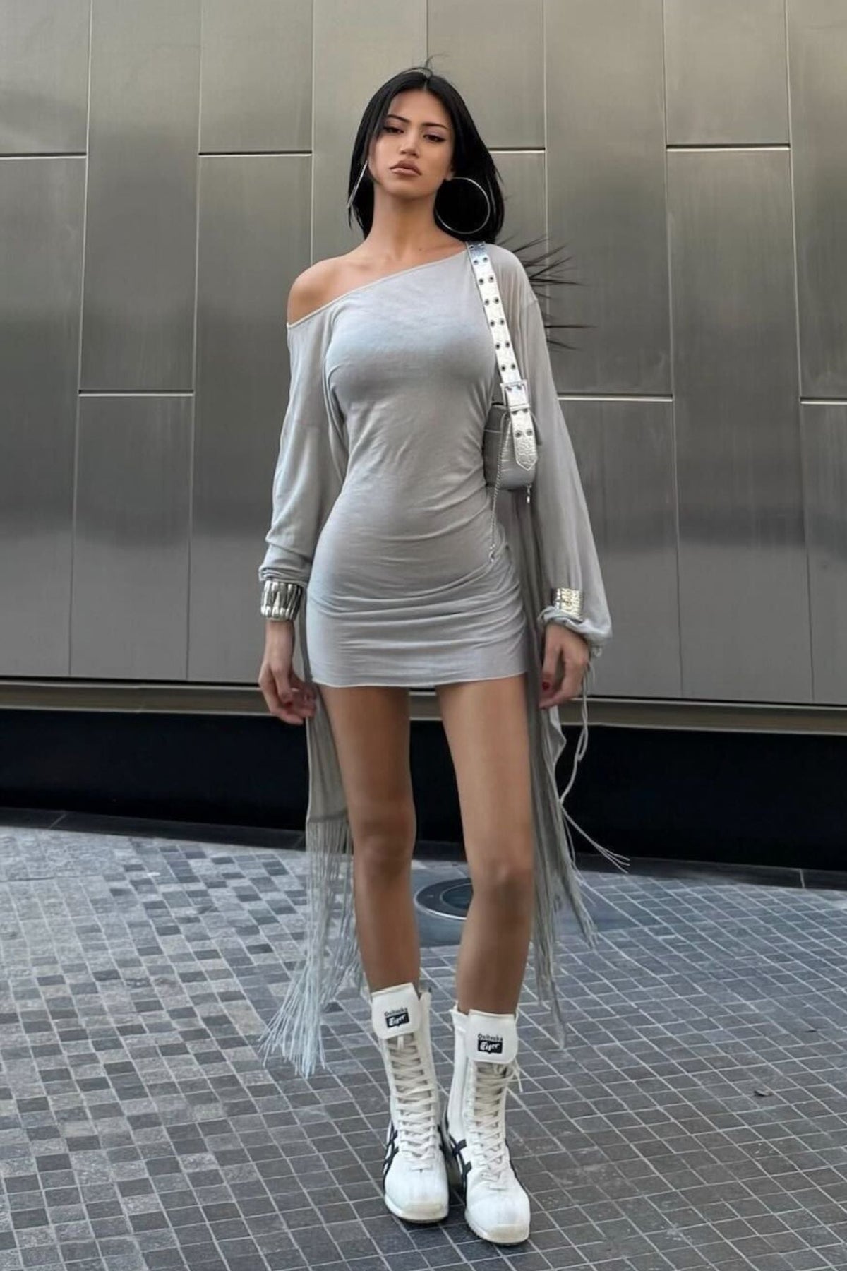LUMA MINI DRESS - GREY