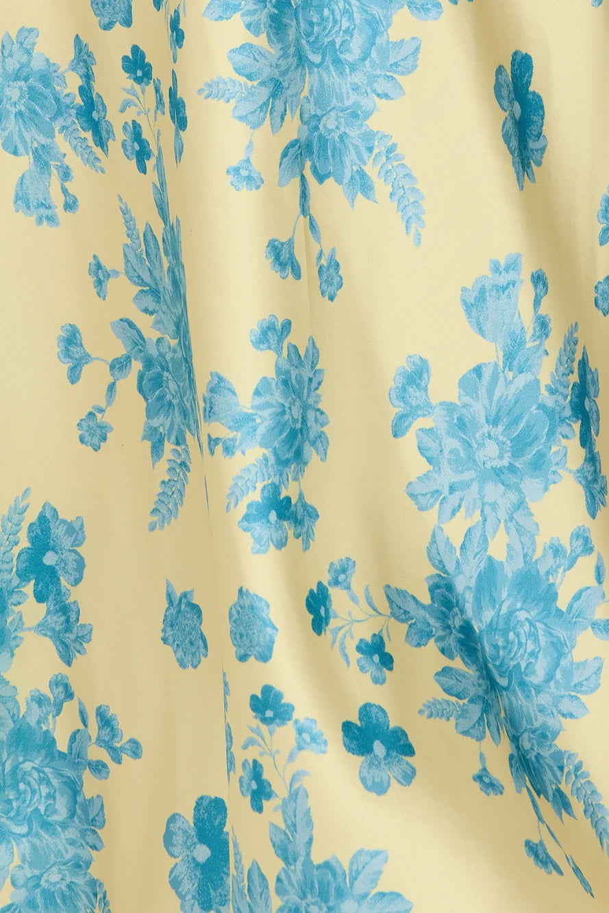 Love Signs Halter Satin Maxi Dress Yellow