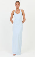 Breeze Maxi Dress - Halter Neck Maxi Dress in Pale Blue