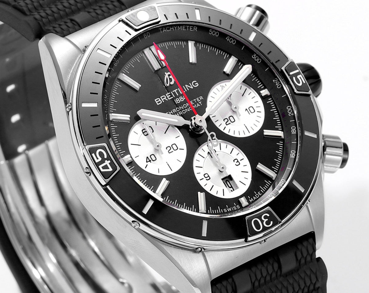 Breitling Silicone Bracelet Mechanical Watch #96675