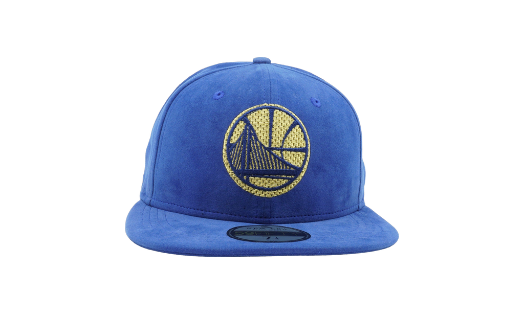 59FIFTY Golden State Warriors Vivid Velvet Suede Fitted Hat Blue NE678