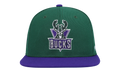 NBA Coast 2 Coast Fitted Cap Milwaukee Bucks - Green / Purple 6HSFSH22051 MBUGREN