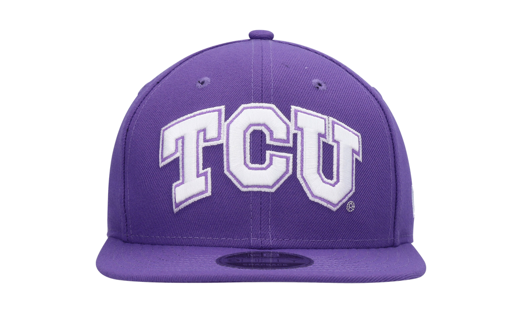 9FIFTY Texas Christian University Horned Frogs Snapback Hat Varsity Purple NE1012