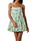 LADIESSTREETX Verdant Bubble-Hem Mini Dress