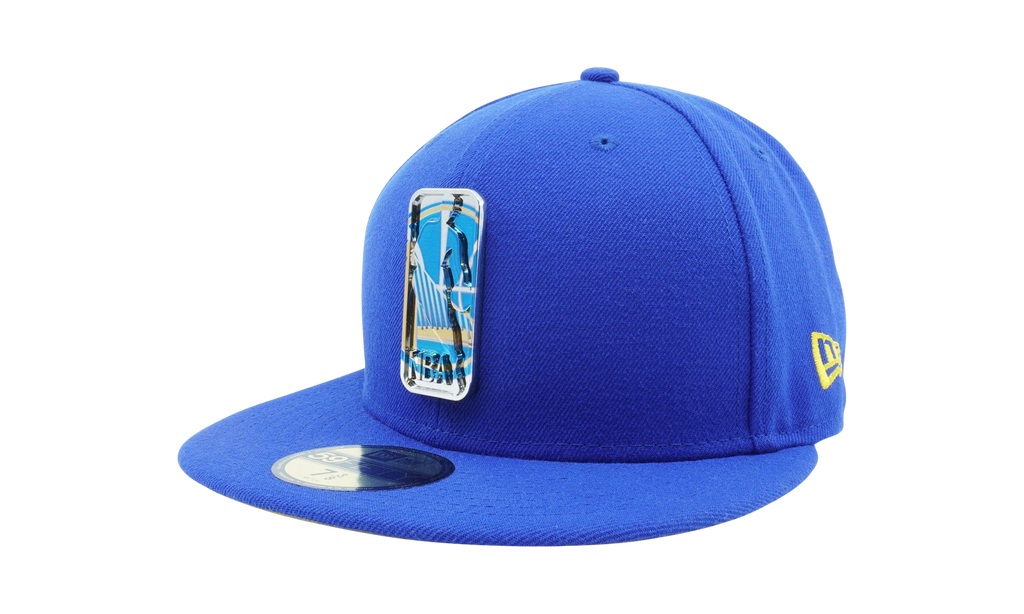 59FIFTY Golden State Warriors Mixed Metal Fitted Hat Royal Blue / Yellow - Under Brim NE1143