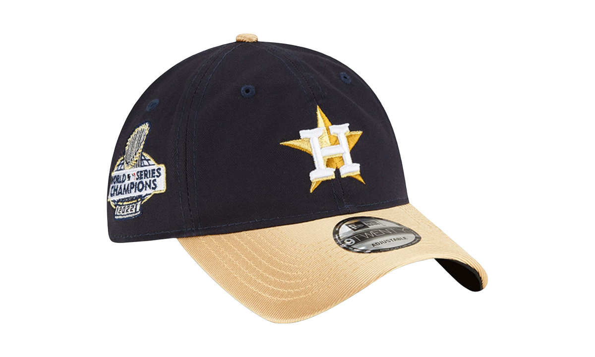 9TWENTY Houston Astros 2023 Gold Strapback Hat Navy / Gold - Brim / Black - Under Brim NE924