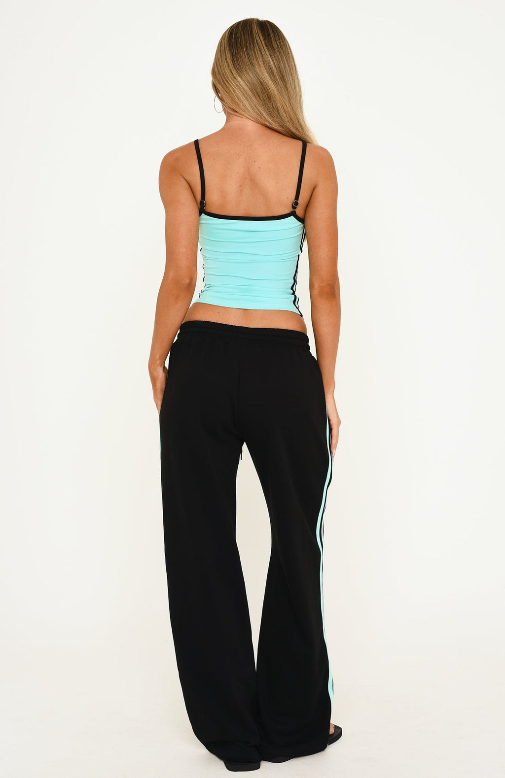 Breaking Your Heart Track Pants Black/Mint