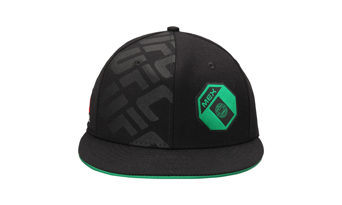 UFC Mexico Authentic Fighter's FVF Flex Hat Black / Green M641Z BKG MEX