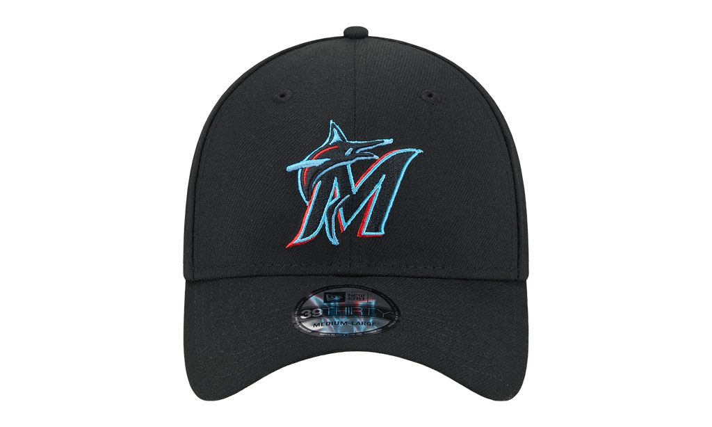 39THIRTY Miami Marlins Father's Day Flex Fit Hat Black / Teal - Under Brim NE895