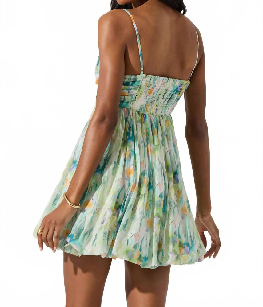 LADIESSTREETX Verdant Bubble-Hem Mini Dress