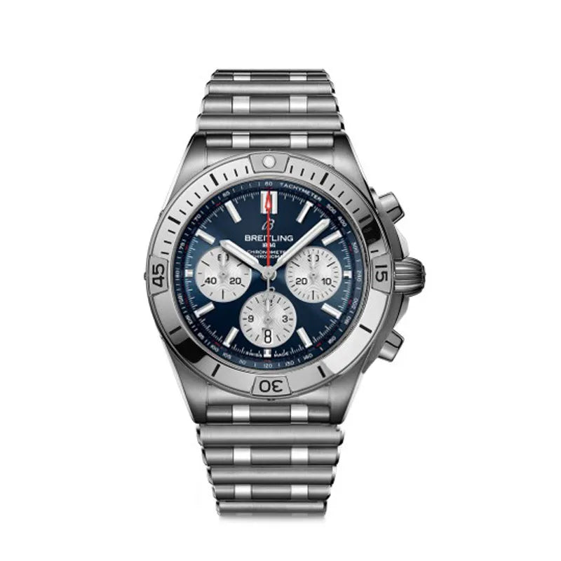 Breitling Butterfly BuckleRoller BeadOne-PieceSleekChamfered Longitudinal Brushed Case Men's Watches Accessories Jewelry #89624