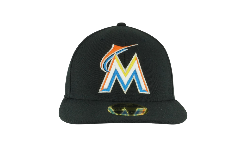 59FIFTY Miami Marlins 2017 Home Low Profile Authentic Fitted Hat Black NE961