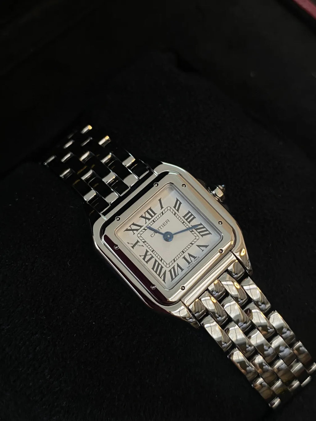 Cartier Cheetah Collection Silver Fashion Small Square Watch #96317
