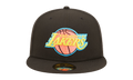 59FIFTY Los Angeles Lakers Pink Glow Fitted Hat Walnut / Pink - Under Brim NE1056