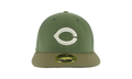 59FIFTY Cincinnati Reds Low Profile Authentic Fitted Hat Olive / Green - Visor NE983