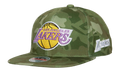 NBA Hardwood Classics Camo Stretch Fitted Cap Los Angeles Lakers - Green HHSB4337 LALYYPPPGREN
