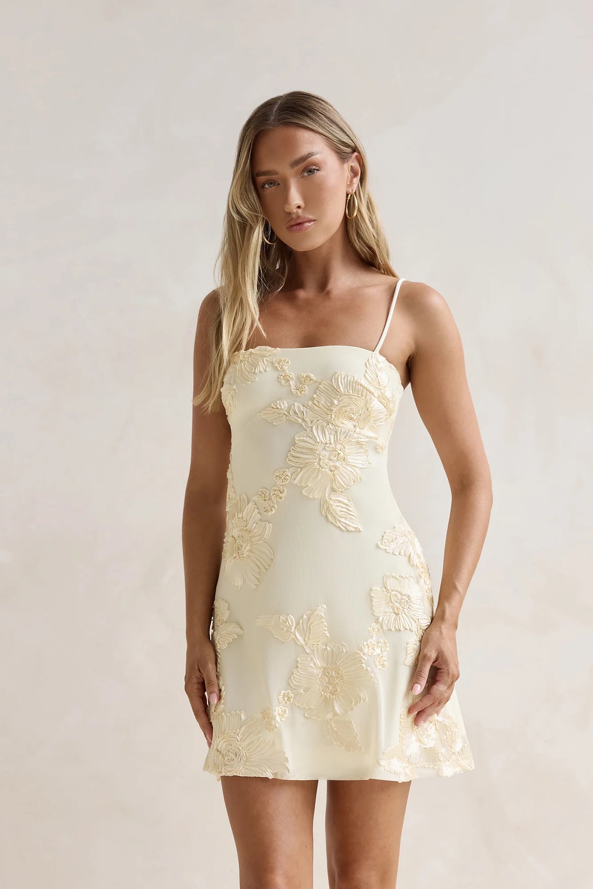 Songs Written Mesh Mini Dress Yellow