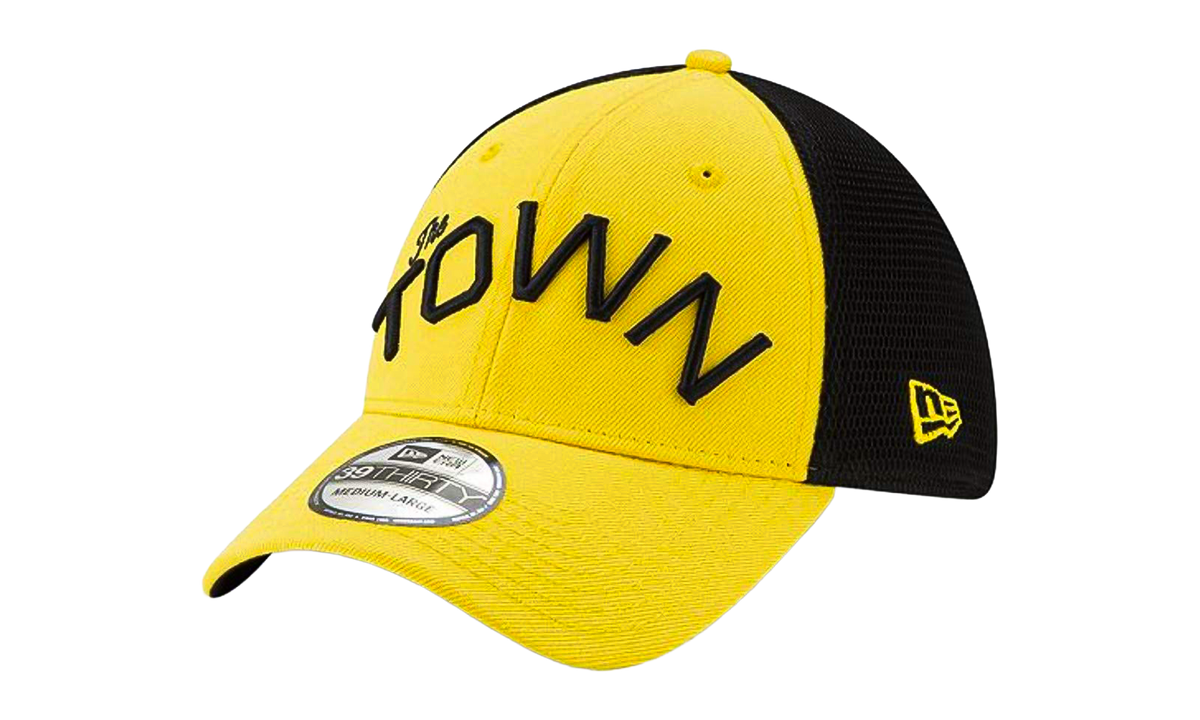 39THIRTY Golden State Warriors Color Flip The Town Flex Fit Hat Black and Yellow / Black - Under Brim NE703