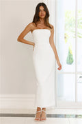 Serenade Of Love Strapless Maxi Dress White